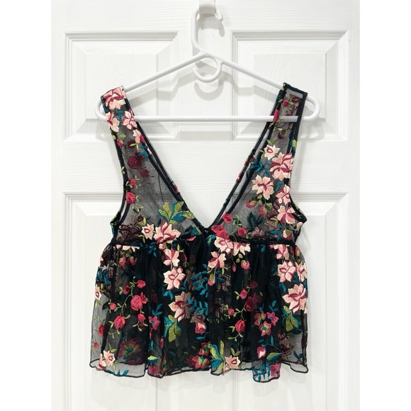 Urban Outfitters Ecote Sheer embroidered tank - Picture 1 of 15